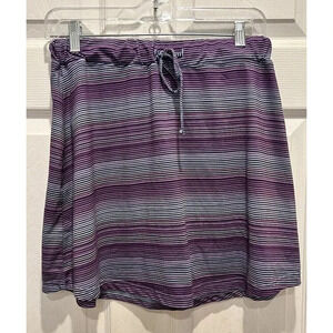 Tehama Women's  Size Small Green Purple Space Dye Stripe Tennis Golf Skirt‎